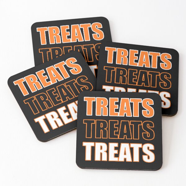 Item preview, TREATS TREATS TREATS - Halloween - Black Background designed and sold by 8PawsStudio.