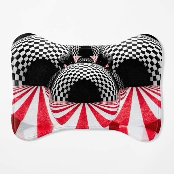 Checkerboard Abstract reflections Dog Mat