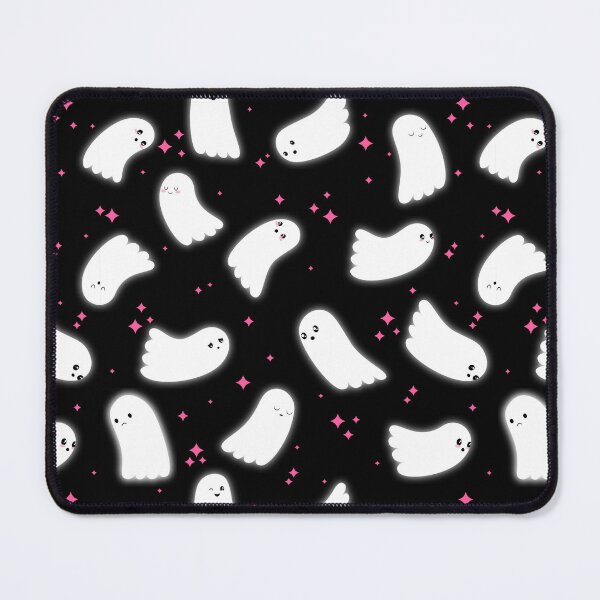 Item preview, Ghost Pattern (Pink Sparkles Black Background) designed and sold by Kimberly Sterling.
