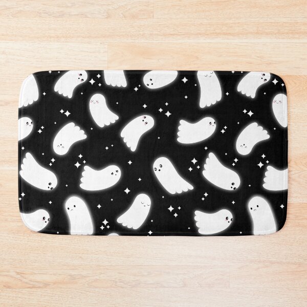 Item preview, Ghost Pattern (White Sparkles Black Background) designed and sold by Kimberly Sterling.