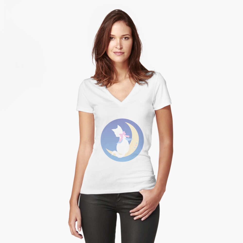 Item preview, Fitted V-Neck T-Shirt designed and sold by lucidly.
