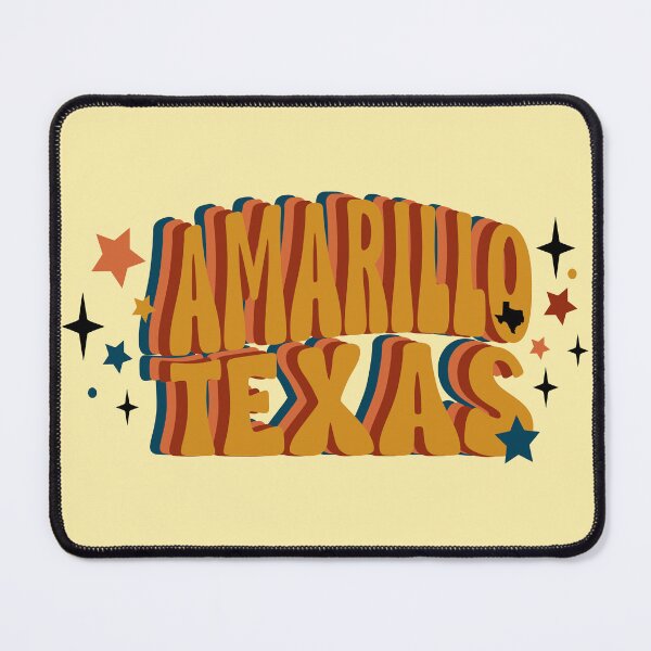 Item preview, Amarillo Texas - Retro Design And Colors designed and sold by handsoftime2020.