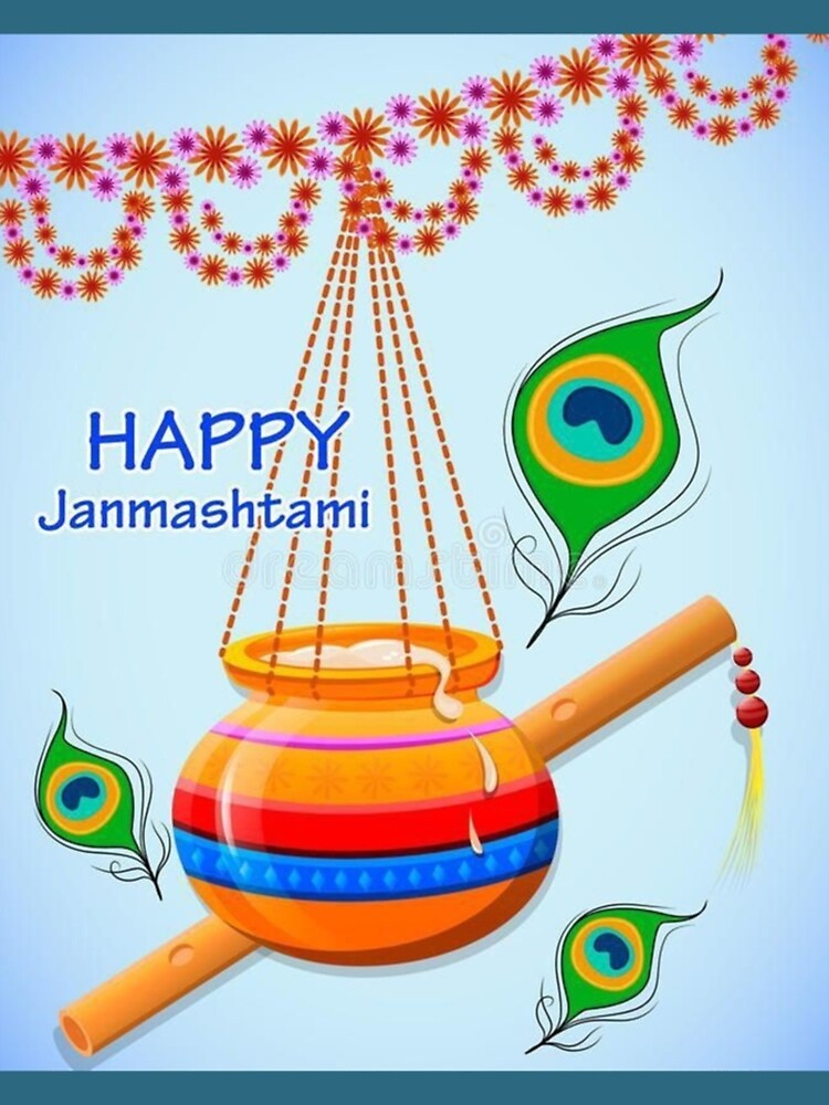 Thumbnail 3 of 3, Scarf, Janmashtami designed and sold by RasikaDesignse.
