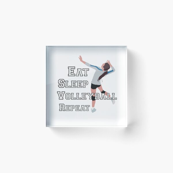 Item preview, Eat Sleep Volleyball Repeat - Volleyball player about to hit the ball designed and sold by I Am Skye With An E.