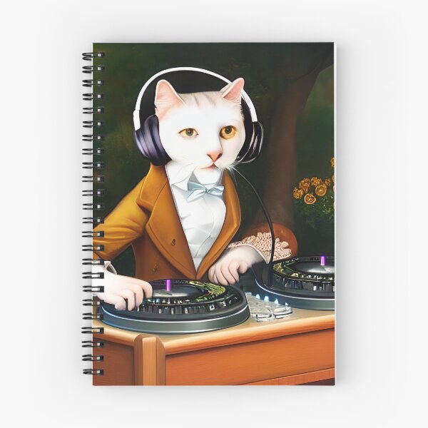 Item preview, Anthropomorphic Aristocratic Cat DJing at a Garden Party  designed and sold by skillunused.