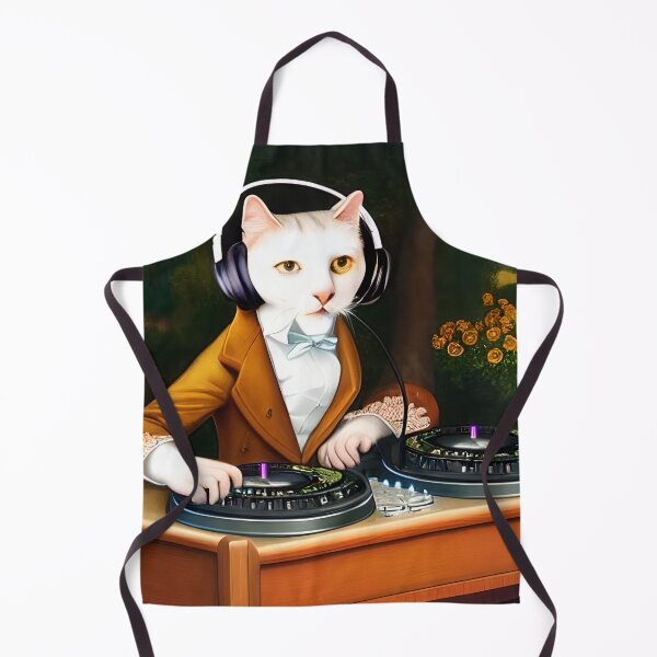 Item preview, Anthropomorphic Aristocratic Cat DJing at a Garden Party  designed and sold by skillunused.