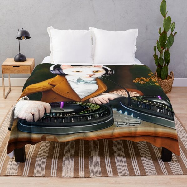 Item preview, Anthropomorphic Aristocratic Cat DJing at a Garden Party  designed and sold by skillunused.
