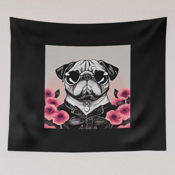 Item preview, Cute pug with sunglasses on designed and sold by MMJDSGN.