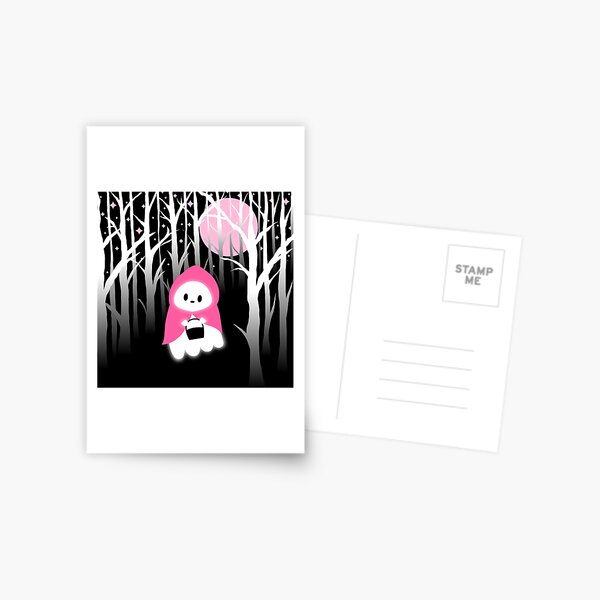 Little Red Riding Hood Ghost Postcard