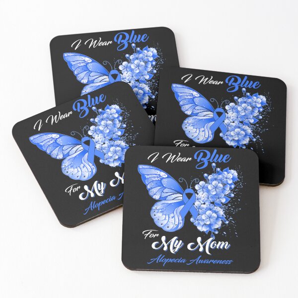 Item preview, I Wear Blue For My Mom Alopecia Awareness Butterfly Ribbon Gifts designed and sold by Adropine.