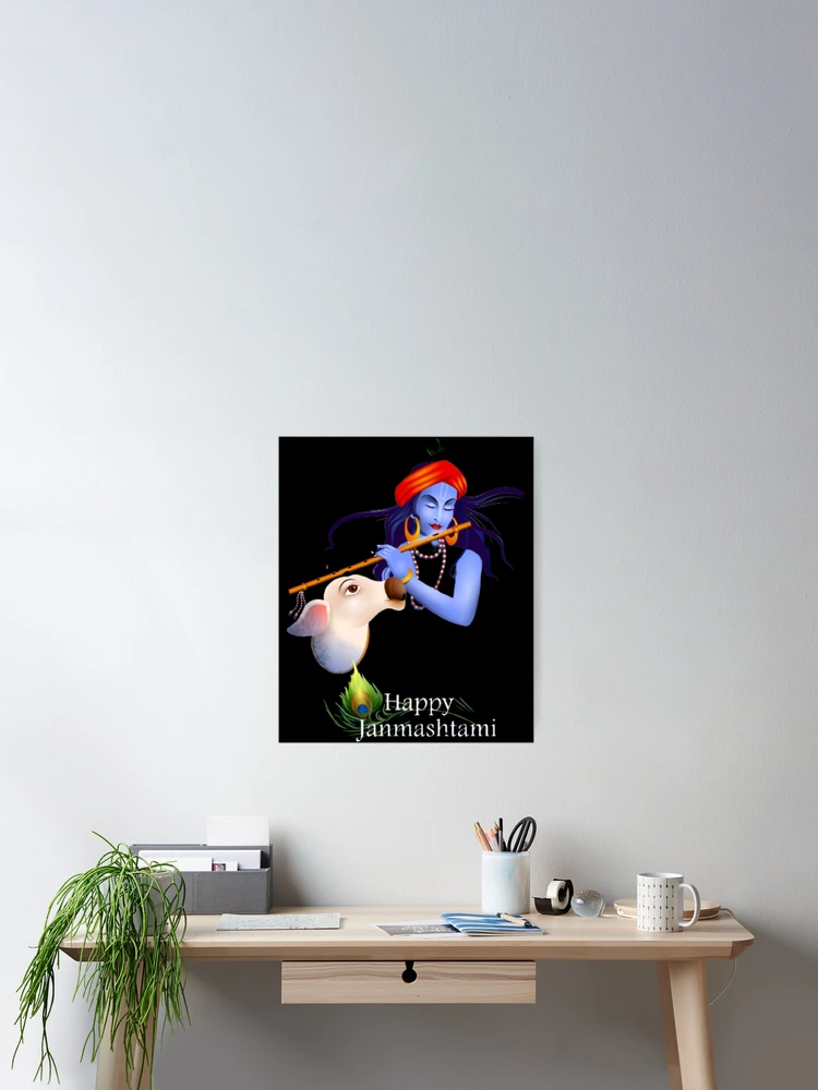Thumbnail 2 of 3, Poster, janmashtami designed and sold by RasikaDesignse.