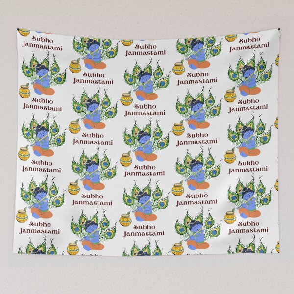 Item preview, Krishna Janmashtami  Subho Janmashtami   designed and sold by RasikaDesignse.