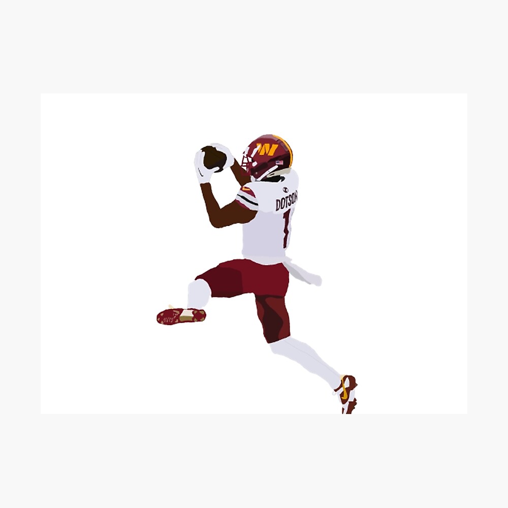 Jahan Dotson football Poster Style - Jahan Dotson - Magnet