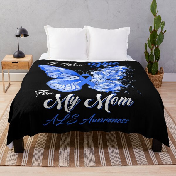 Item preview, I Wear Blue For My Mom ALS Awareness Butterfly Ribbon Gifts designed and sold by Adropine.