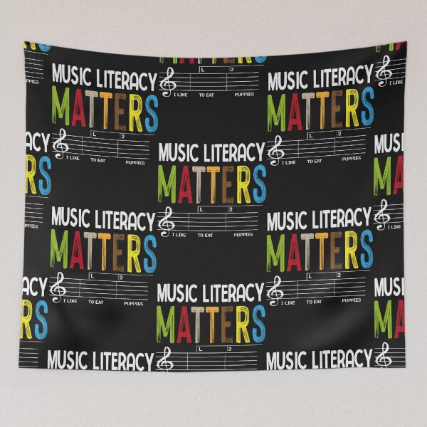 Item preview, Music Literacy Matters I Like To Eat Puppies Retro Vintage Classic T-Shirt designed and sold by EvelyneHeuer.