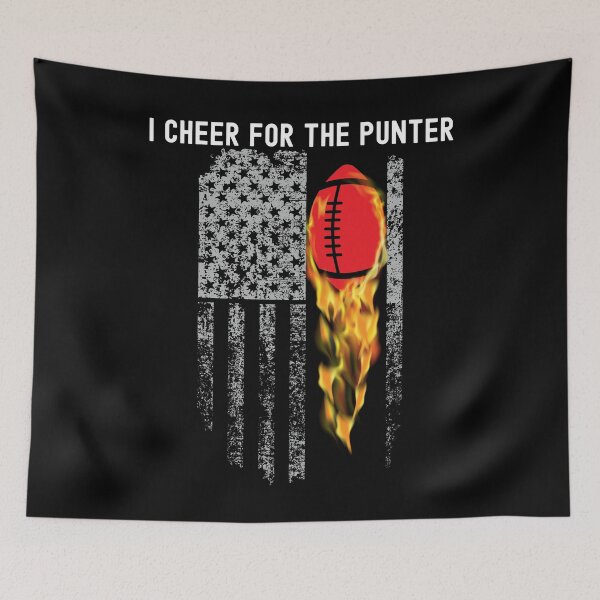 Item preview, I Cheer For The Punter Fire Football Flag USA Graphic designed and sold by Locjeb.