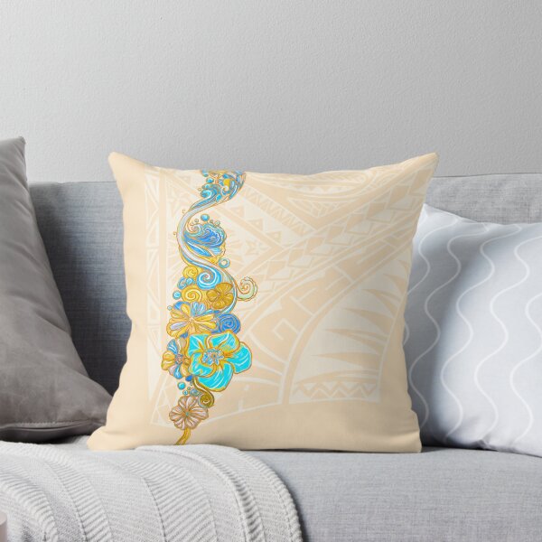 Item preview, Painted Hawaiian Floral With Light Tribal Background designed and sold by sunnthreads.