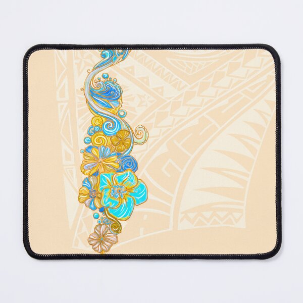 Item preview, Painted Hawaiian Floral With Light Tribal Background designed and sold by sunnthreads.