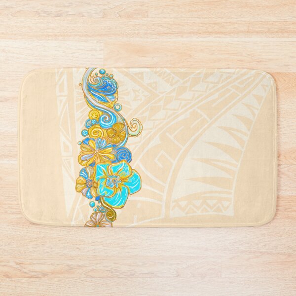 Item preview, Painted Hawaiian Floral With Light Tribal Background designed and sold by sunnthreads.