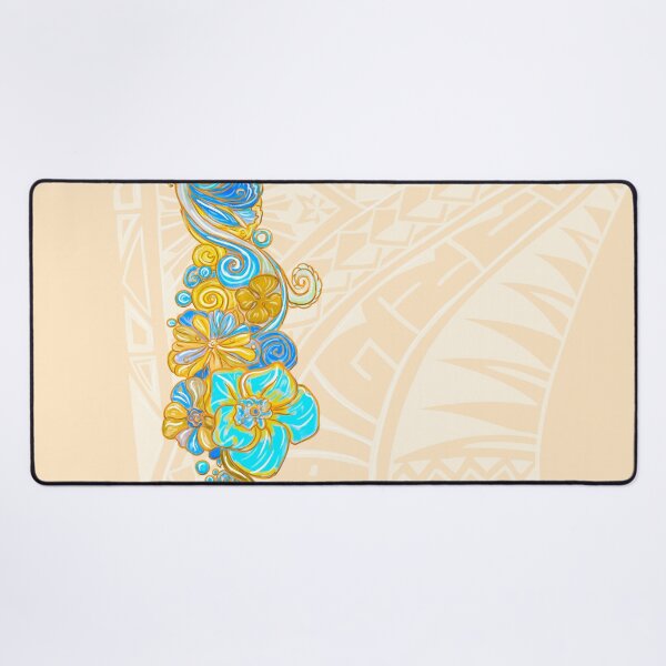 Item preview, Painted Hawaiian Floral With Light Tribal Background designed and sold by sunnthreads.