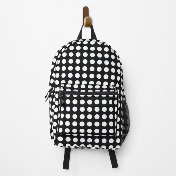 Item preview, Black and White Lined Medium Polka Dots designed and sold by SqueakyRicardo.