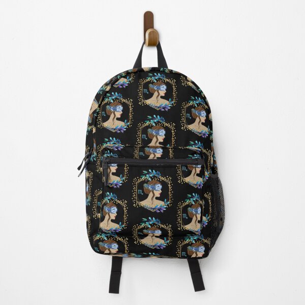 Item preview, Scorpio Lady with Scorpion Flower Head Decoration, Zodiac design; blue version designed and sold by mbuz90.