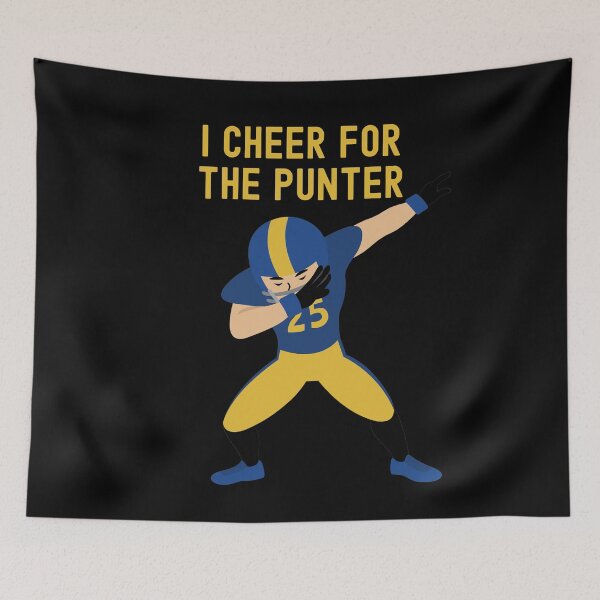 Item preview, I Cheer For The Punter Dabbing Football Player Graphic designed and sold by Locjeb.