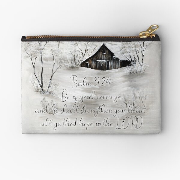 Winter's Courage Zipper Pouch