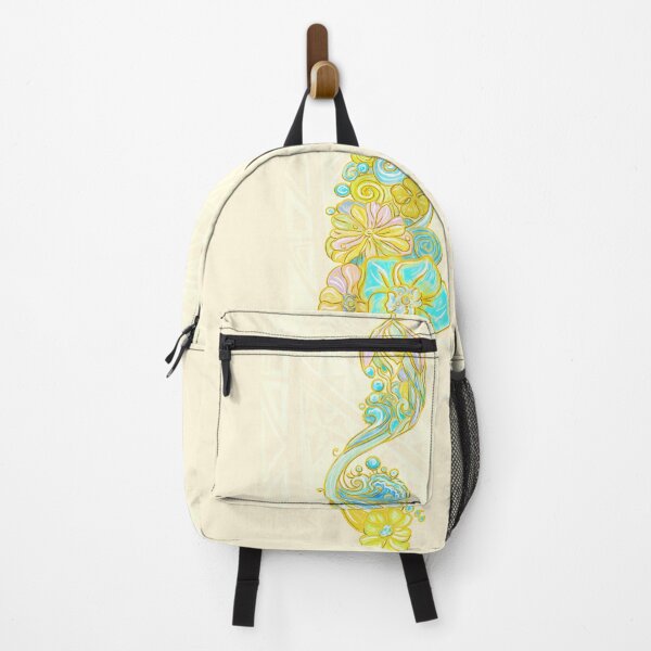 Item preview, Painted Hawaiian Floral With Light Yellow Tribal Background designed and sold by sunnthreads.