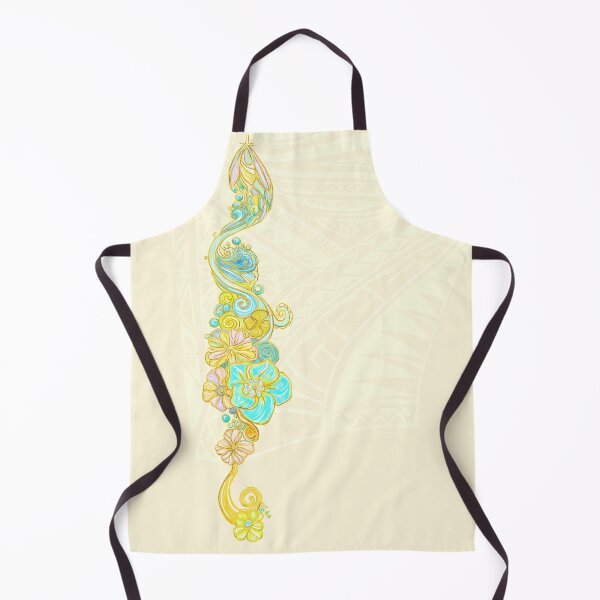 Item preview, Painted Hawaiian Floral With Light Yellow Tribal Background designed and sold by sunnthreads.