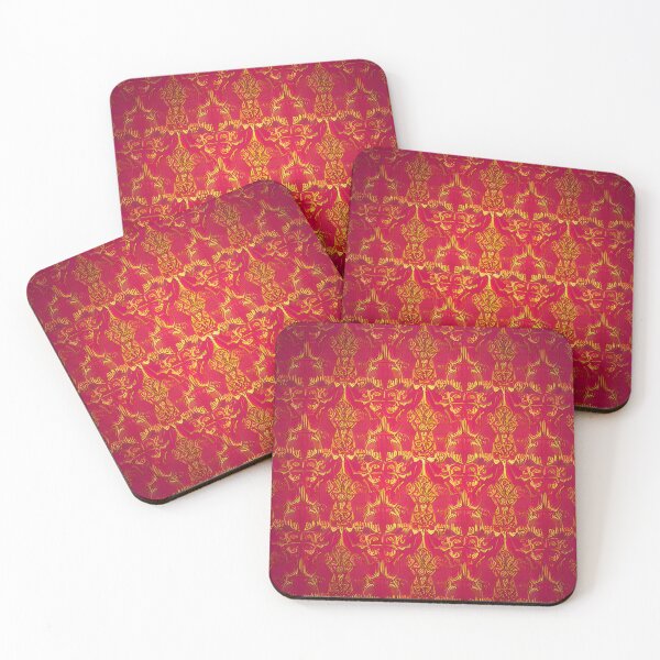 Item preview, Scarlet & Gold Wallpaper designed and sold by museumgirl24.