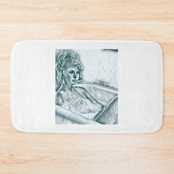 Item preview, Sketch of Woman in Bubble Bath - Bathroom Art designed and sold by Absolute-Garlic.