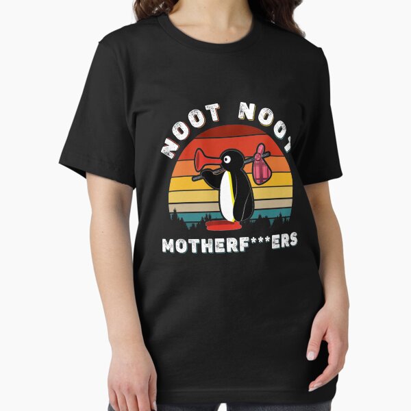 Vista previa del artículo con la obra «Noot Noot Pingu Shirt Noot Meme Gift, Pingu Noot Noot Motherf Camiseta clásica», diseñado y vendido por MargittaBarthel.