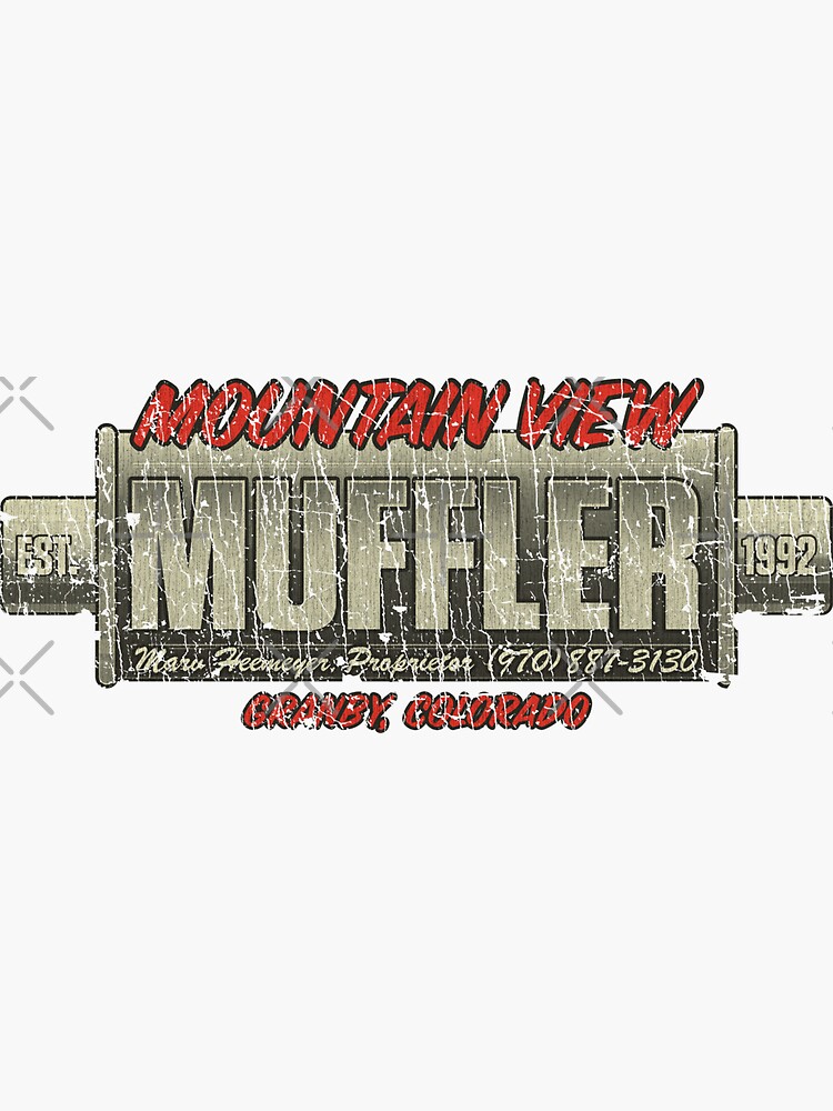 小物 soundsports Sticker Muffler Mountain View Muffler 1992