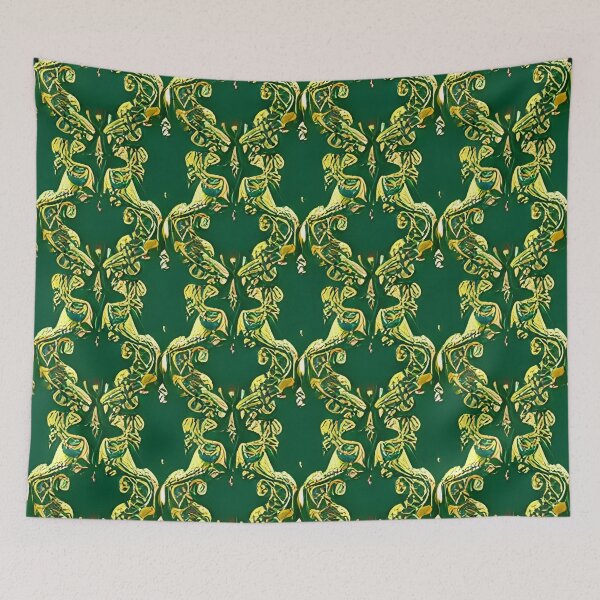 Item preview, Green and Gold Wallpaper designed and sold by museumgirl24.