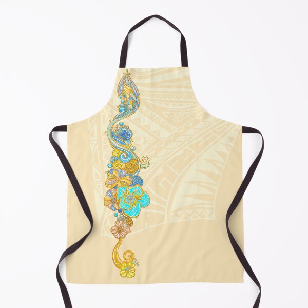 Item preview, Painted Hawaiian Floral With Light Peach Tribal Background designed and sold by sunnthreads.