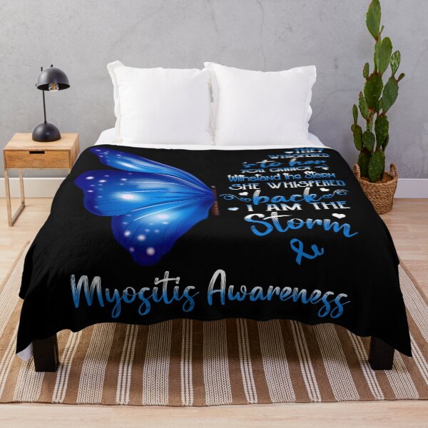 Item preview, She Whispered Back I Am The Storm Myositis Awareness Butterfly designed and sold by frechettee.