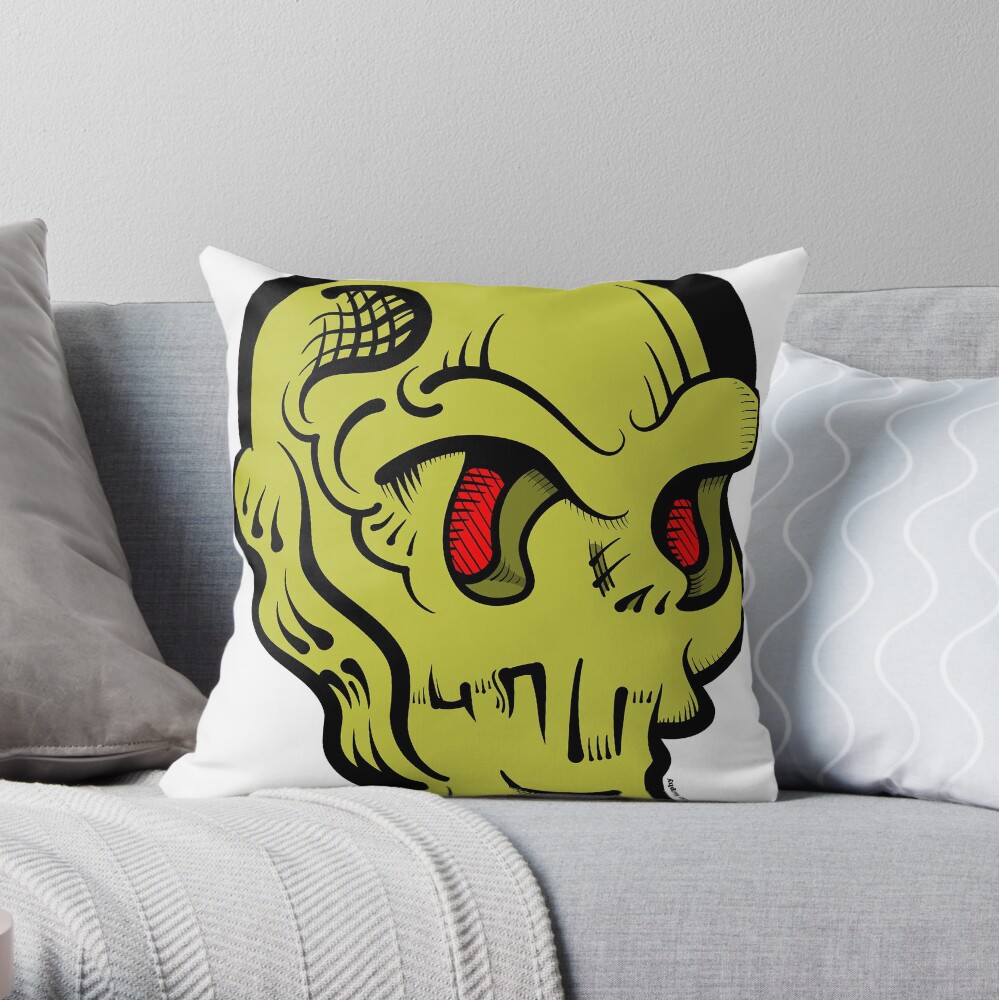 Skully Throw Pillow