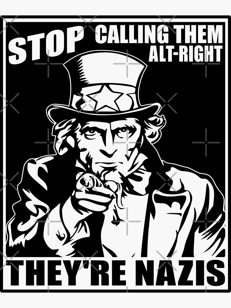 Thumbnail 3 of 3, Sticker, Anti Alt Right designed and sold by EthosWear.