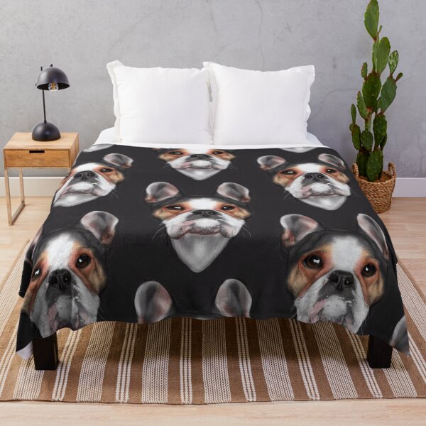 Item preview, French Bulldog on grey background designed and sold by ODINDISA.
