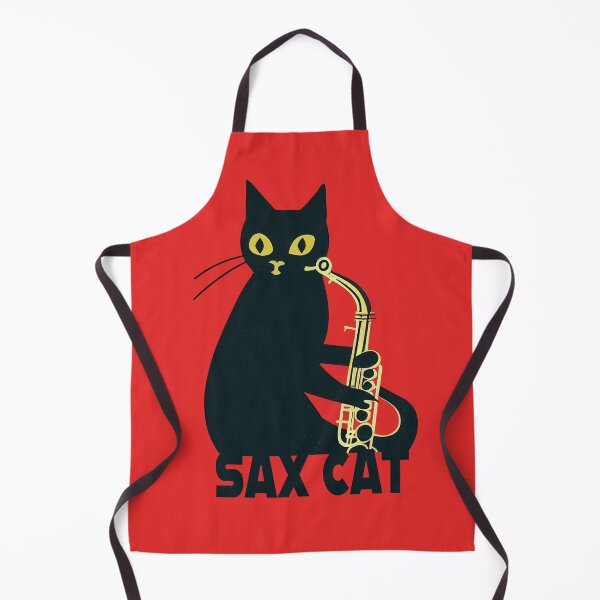 Item preview, Cat Playing a Saxophone Illustration designed and sold by ThePurpleMelon.