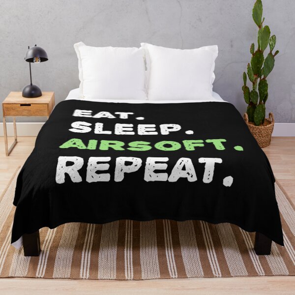 Item preview, Eat Sleep Airsoft Repeat Bold Typography designed and sold by garniturex.