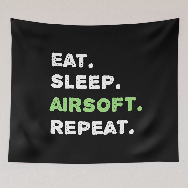 Item preview, Eat Sleep Airsoft Repeat Bold Typography  designed and sold by garniturex.