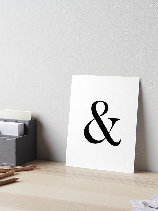 symbol studies no 1 ampersand print typeface printable simple minimalist printable minimalism black typeface typeface prints art board print by mpp redbubble