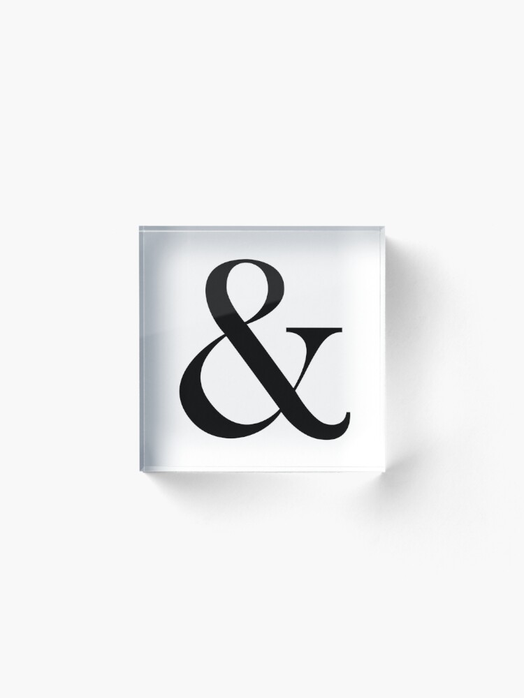 symbol studies no 1 ampersand print typeface printable simple minimalist printable minimalism black typeface typeface prints acrylic block by mpp redbubble