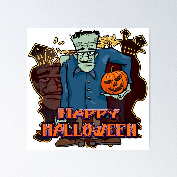 Item preview, Feliz Halloween, Frankenstein designed and sold by JoeWitkowski.