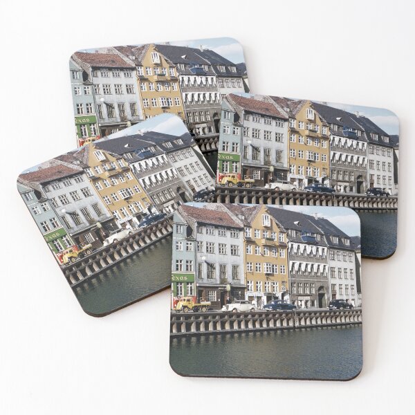 Item preview, 1950s - Street lined with automobiles along a canal, Copenhagen, Denmark designed and sold by thatwaslife.