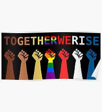 Together we rise, #togetherwerise, Women's March, 2018 Poster