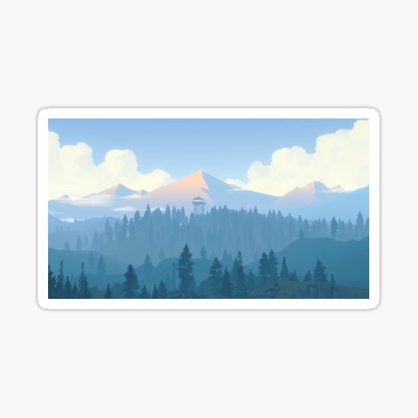 Firewatch Art Design - 4k Sticker