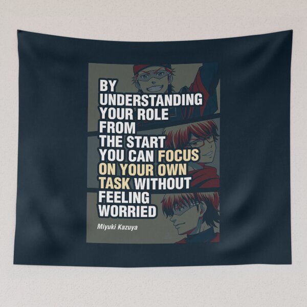 Item preview, Diamond no Ace: Miyuki Kazuya Focus on Your Own Task Quotes designed and sold by Viability Creative.